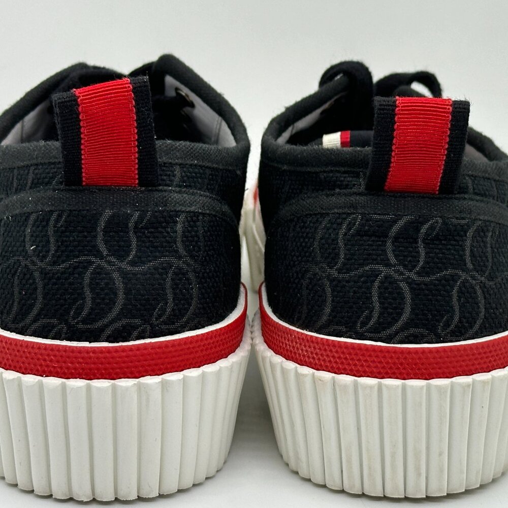 Christian Louboutin SUPER PEDRO Jacquard Monogram CL Logo Platform Sneakers - Picture 8 of 16